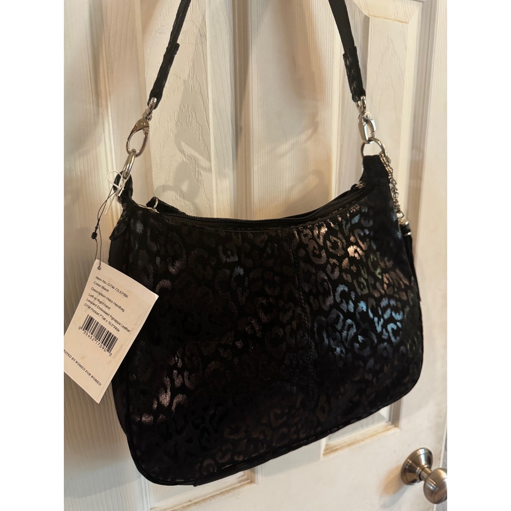 Gun Tote'n Mamas Hobo Purse Black Leopard CC‎ Conceal Handbag NWT LR draw - Picture 3 of 12
